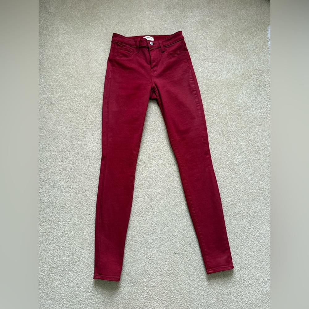 L'AGENCE Women's Skinny Jeans - Deep Wine Red